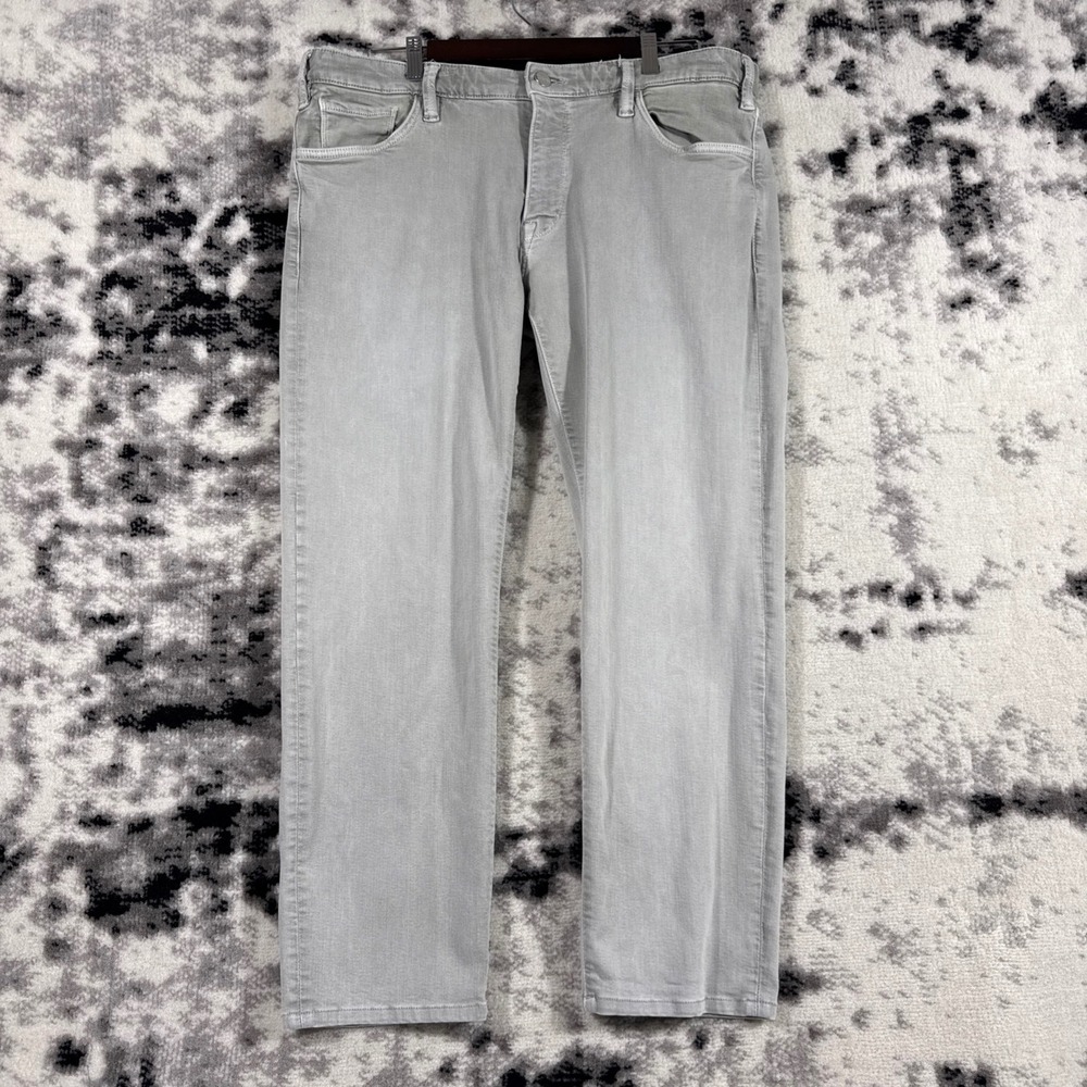 34 Heritage Courage Mid Rise Straight‎ Leg Mens 38x27 Jeans Light Grey